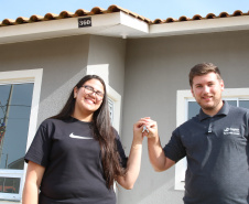 Casa Fácil Paraná, a Cohapar financia diretamente a construção de casas para famílias com renda de um a seis salários mínimos em Palmas Foto: Geraldo Bubniak/AEN
