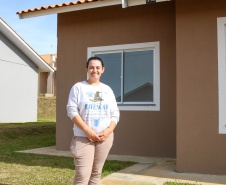Casa Fácil Paraná, a Cohapar financia diretamente a construção de casas para famílias com renda de um a seis salários mínimos em Palmas Foto: Geraldo Bubniak/AEN