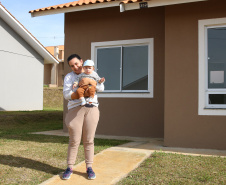 Casa Fácil Paraná, a Cohapar financia diretamente a construção de casas para famílias com renda de um a seis salários mínimos em Palmas Foto: Geraldo Bubniak/AEN