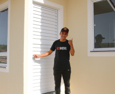 Casa Fácil Paraná, a Cohapar financia diretamente a construção de casas para famílias com renda de um a seis salários mínimos em Palmas Foto: Geraldo Bubniak/AEN