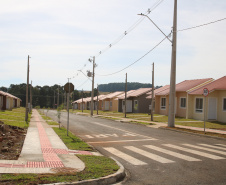 Casa Fácil Paraná, a Cohapar financia diretamente a construção de casas para famílias com renda de um a seis salários mínimos em Palmas Foto: Geraldo Bubniak/AEN