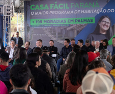 Palmas, 22 de maio de 2025 - O vice-governador Darci Piana participa da inauguração do Residencial Verdes Campos. São 199 casas, sendo todas as unidades subsidiadas pelo Governo do Estado, por meio do Casa Fácil Paraná.
