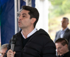 Palmas, 22 de maio de 2025 - O vice-governador Darci Piana participa da inauguração do Residencial Verdes Campos. São 199 casas, sendo todas as unidades subsidiadas pelo Governo do Estado, por meio do Casa Fácil Paraná.