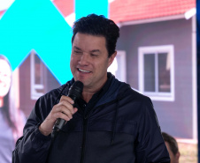 Palmas, 22 de maio de 2025 - O vice-governador Darci Piana participa da inauguração do Residencial Verdes Campos. São 199 casas, sendo todas as unidades subsidiadas pelo Governo do Estado, por meio do Casa Fácil Paraná.