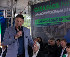 Palmas, 22 de maio de 2025 - O vice-governador Darci Piana participa da inauguração do Residencial Verdes Campos. São 199 casas, sendo todas as unidades subsidiadas pelo Governo do Estado, por meio do Casa Fácil Paraná.