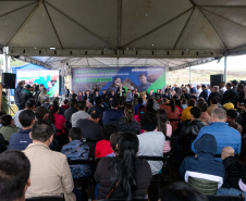 Palmas, 22 de maio de 2025 - O vice-governador Darci Piana participa da inauguração do Residencial Verdes Campos. São 199 casas, sendo todas as unidades subsidiadas pelo Governo do Estado, por meio do Casa Fácil Paraná.