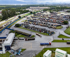 Porto de Paranaguá recebe o maior volume de caminhões da história no Pátio de Triagem