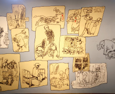  A passagem de Mila pelo Guaíra e pela OSP também está marcada em uma obra do artista paranaense Poty Lazzarotto dentro do teatro, desconhecida pelo público em uma das cortinas corta-fogo, a do Guairinha.