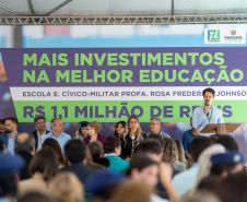 Nova estrutura do Colégio Profa. Rosa Frederica Johnson é entregue à comunidade de Almirante Tamandaré,com investimento de R$ 1,1 milhões do Governo do Estado