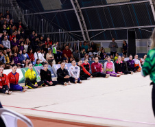 Ginástica Rítmica encanta público no ginásio da Secretaria do Esporte com presença de Barbara Domingos