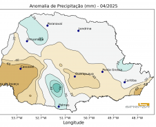 : ABRIL TEVE CHUVAS IRREGULARES E TEMPERATURAS MÁXIMAS ABAIXO DA MÉDIA HISTÓRICA NO PARANÁ, DIZ SIMEPAR