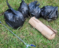  Mutirão voluntário organizado pelo Instituto Água e Terra recolher 25 quilos de lixo no Parque Estadual Pico Paraná
