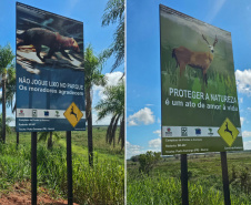 Placas do Parque Nacional Ilha Grande