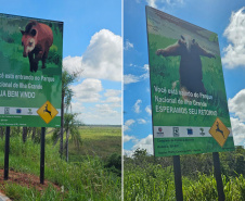 Placas do Parque Nacional Ilha Grande