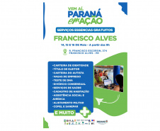 Francisco Alves recebe a feira de serviços Paraná em Ação nesta semana