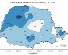 : ABRIL TEVE CHUVAS IRREGULARES E TEMPERATURAS MÁXIMAS ABAIXO DA MÉDIA HISTÓRICA NO PARANÁ, DIZ SIMEPAR