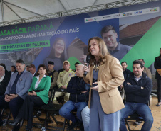 O vice-governador Darci Piana participa da inauguração do Residencial Verdes Campos. São 199 casas, sendo todas as unidades subsidiadas pelo Governo do Estado, por meio do Casa Fácil Paraná.