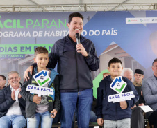 O vice-governador Darci Piana participa da inauguração do Residencial Verdes Campos. São 199 casas, sendo todas as unidades subsidiadas pelo Governo do Estado, por meio do Casa Fácil Paraná.