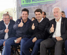 O vice-governador Darci Piana participa da inauguração do Residencial Verdes Campos. São 199 casas, sendo todas as unidades subsidiadas pelo Governo do Estado, por meio do Casa Fácil Paraná.
