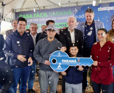 O vice-governador Darci Piana participa da inauguração do Residencial Verdes Campos. São 199 casas, sendo todas as unidades subsidiadas pelo Governo do Estado, por meio do Casa Fácil Paraná.