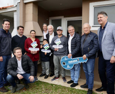 O vice-governador Darci Piana participa da inauguração do Residencial Verdes Campos. São 199 casas, sendo todas as unidades subsidiadas pelo Governo do Estado, por meio do Casa Fácil Paraná.