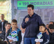  O vice-governador Darci Piana participa da inauguração do Residencial Verdes Campos. São 199 casas, sendo todas as unidades subsidiadas pelo Governo do Estado, por meio do Casa Fácil Paraná.