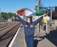  Luiza Gabrielly Damaratti, de 16 anos, estudante do 2º ano do ensino médio do Colégio Estadual do Campo Paulo Freire, de Palmas, acaba de retornar de um intercâmbio de um semestre na Irlanda.