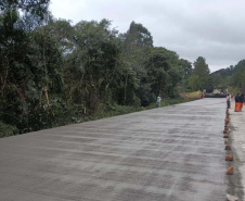 75%: concretagem de rodovia entre Clevelândia e Pato Branco deve terminar em junho