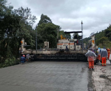 75%: concretagem de rodovia entre Clevelândia e Pato Branco deve terminar em junho