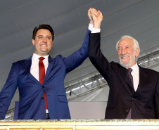 Posse do governador Carlos Massa Ratinho Junior. Na foto, com o vice governador, Darci Piana  -   Curitiba, 01/01/2019   - Foto: Jaelson Lucas/ANPr