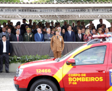 Governador Carlos Massa Ratinho Júnior participa da cerimônia de troca de comando da Polícia Militar do Paraná. O novo camandante-geral é o coronel Péricles de Matos. Ele substitui no cargo a coronel Audilene Dias Rocha.  -  Curitiba, 08/01/2019  -  Foto: José Fernando Ogura/ANPr