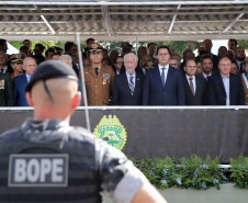 Governador Carlos Massa Ratinho Júnior participa da cerimônia de troca de comando da Polícia Militar do Paraná. O novo camandante-geral é o coronel Péricles de Matos. Ele substitui no cargo a coronel Audilene Dias Rocha.  -  Curitiba, 08/01/2019  -  Foto: José Fernando Ogura/ANPr