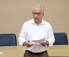 O secretário da Agricultura e do Abastecimento, Norberto Ortigara, deu posse nesta terça-feira (8) à nova diretoria da Agência de Defesa Agropecuária do Paraná (Adapar). O médico veterinário Otamir Cesar Martins (foto) assumiu a presidência, em substituição ao também veterinário Inácio Afonso Kroetz que dirigiu a empresa desde 2011, quando foi criada.  -  Curitiba, 08/01/2019  -  Foto: Divulgação SEAB