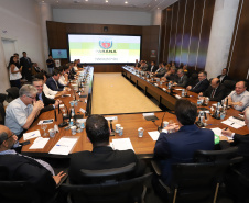 Governador Carlos Massa Ratinho Júnior durante reunião do secretariado. - Curitiba, 08/01/2019 - Foto: Rodrigo Félix Leal