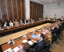 Governador Carlos Massa Ratinho Júnior durante reunião do secretariado. - Curitiba, 08/01/2019 - Foto: Rodrigo Félix Leal
