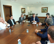 Governador Carlos Massa Ratinho Júnior durante reunião com representantes do setor produtivo de Londrina e região, no Palácio Iguaçu. -  Curitiba, 08/01/2019  -  Foto: Rodrigo Félix Leal