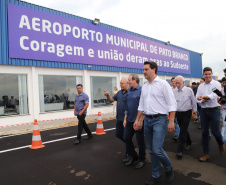 O governador Carlos Massa Ratinho Junior inaugura o Aeroporto Municipal Juvenal Loureiro Cardoso, de Pato Branco, no Sudoeste do Paraná.  -  Pato Branco, 10/01/2019  -  Foto: José Fernando Ogura/ANPr