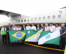 O governador Carlos Massa Ratinho Junior inaugura o Aeroporto Municipal Juvenal Loureiro Cardoso, de Pato Branco, no Sudoeste do Paraná.  -  Pato Branco, 10/01/2019  -  Foto: José Fernando Ogura/ANPr