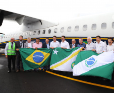 O governador Carlos Massa Ratinho Junior inaugura o Aeroporto Municipal Juvenal Loureiro Cardoso, de Pato Branco, no Sudoeste do Paraná.  -  Pato Branco, 10/01/2019  -  Foto: José Fernando Ogura/ANPr