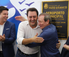 O governador Carlos Massa Ratinho Junior inaugura o Aeroporto Municipal Juvenal Loureiro Cardoso, de Pato Branco, no Sudoeste do Paraná.  -  Pato Branco, 10/01/2019  -  Foto: José Fernando Ogura/ANPr