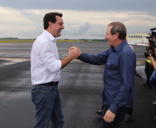 O governador Carlos Massa Ratinho Junior inaugura o Aeroporto Municipal Juvenal Loureiro Cardoso, de Pato Branco, no Sudoeste do Paraná.  -  Pato Branco, 10/01/2019  -  Foto: José Fernando Ogura/ANPr