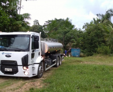 As rápidas e volumosas chuvas no Paraná nos últimos dias causaram estragos em diversas cidades, o que levou algumas comunidades a descobrirem a importância das caixas d´água para reservação de água potável.  - Curitiba, 11/01/2019  -  Foto: Sanepar