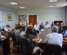 Secretário da Agricultura, Norberto Ortigara, durante reunião com representantes de consórcios intermunicipais. Curitiba,14/01/2019. Foto: Gisele Barão/SEAB