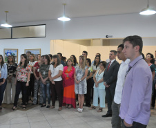 O presidente da Companhia de Habitação do Paraná (Cohapar), Jorge Lange, realizou a primeira reunião trabalho com os funcionários da empresa nesta segunda-feira (14). A assinatura do termo de posse aconteceu na última sexta-feira (11), após a indicação do governador Carlos Massa Ratinho Junior ter sido aprovada pelo Conselho de Administração da companhia.  Curitiba, 14/01/2019  -  Foto: Cohapar