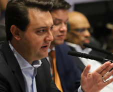 Governador Carlos Massa Ratinho Júnior, durante reunião com a equipe de governo. Curitiba, 15/01/2019 - Foto: José Fernando Ogura/ANPr