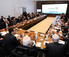 Governador Carlos Massa Ratinho Júnior, durante reunião com a equipe de governo. Curitiba, 15/01/2019 - Foto: Rodrigo Felix Leal/ANPr