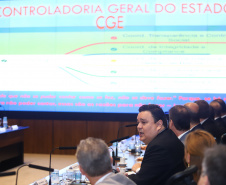 Governador Carlos Massa Ratinho Júnior, durante reunião com a equipe de governo. Controlador Geral do Estado, Raul Siqueira  -    Curitiba, 15/01/2019 - Foto: Rodrigo Felix Leal/ANPr
