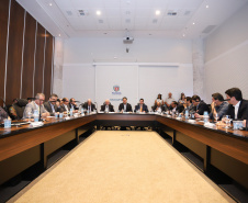 Governador Carlos Massa Ratinho Júnior, durante reunião com a equipe de governo. Curitiba, 15/01/2019 - Foto: Rodrigo Felix Leal/ANPr