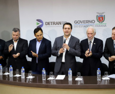 Governador Carlos Massa Ratinho Júnior durante visita ao Detran-Pr  -  Curitiba, 16/01/2019  -  Foto:  José Fernando Ogura/ANPr