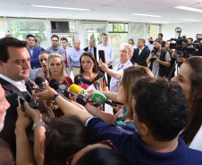 Governador Carlos Massa Ratinho Júnior durante visita ao Detran-Pr  -  Curitiba, 16/01/2019  -  Foto: Rodrigo Félix Leal